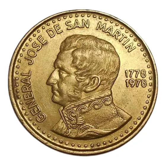 Argentina 50 Pesos 1978 Conmemorat. S. Martín - Sin Circular