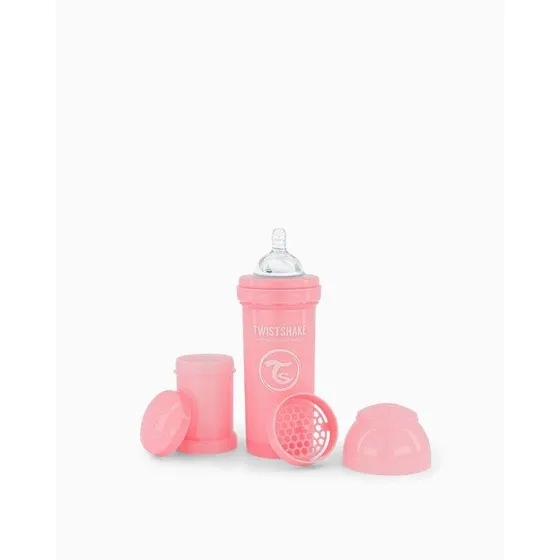 Mamadera Anticólico Twistshake  260ml Rosada