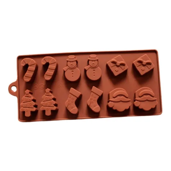 Molde Silicona Navidad Bombones Varios Diseños Chocolateria