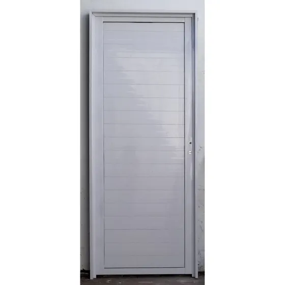 Puertas De Aluminio Blanco Línea Herrero De Abrir 80*200