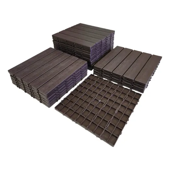 Kit 5 Decks Madeira Plástico Encaixe Modular Piscina Sacada