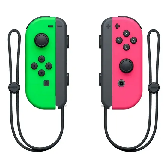 Joystick Inalámbrico Nintendo Switch Joy-Con LED RGB Verde Neón/Rosa Neón Set 2 Unidades