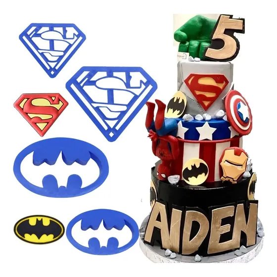 Set De 4 Piezas De Dibujos Animados De Superhéroe Batman Bat