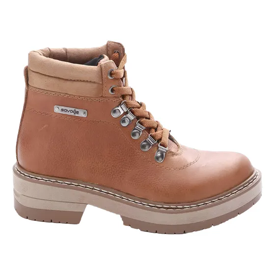Borcegos Milan Botas De Mujer Savage Cuero Vacuno Suela