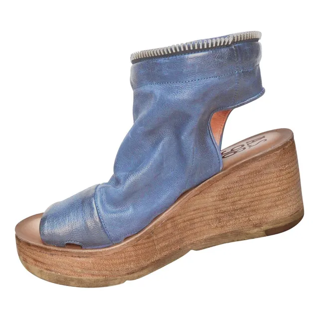 Sandalia Cuña Plataforma Para Mujer Botine Informal Punta