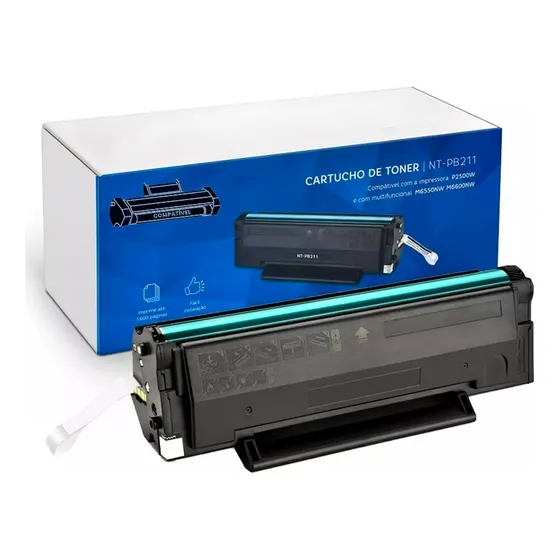 01 Toner Elgin Pantum Pb-211 P2500w M6550nw M6600dn 1600pg Tinta Preto