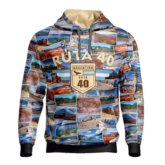 Buzo Hoodie Argentina Ruta 40 Mod 7