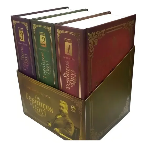 Box Os Tesouros De Davi - Charles Spurgeon - Cpad 3 Volumes