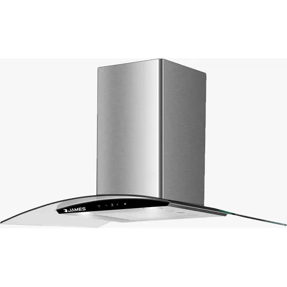 Campana Chimenea Extractora James Cocina Curva 90 Inoxidable Color Gris