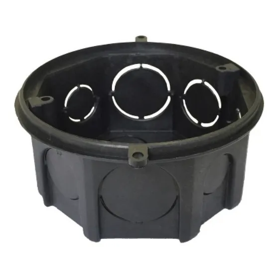 Kit 5x Caixas De Luz 4x4 Octagonal Preta Pvc - Multitoc