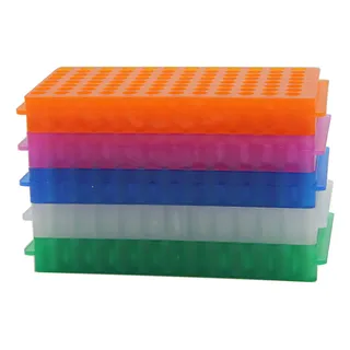 Estante Para Viales 5 Piezas Doble Panel 96 Posiciones Tubos Estante Para Viales 5 Piezas Doble Panel 96 Posiciones Tubos