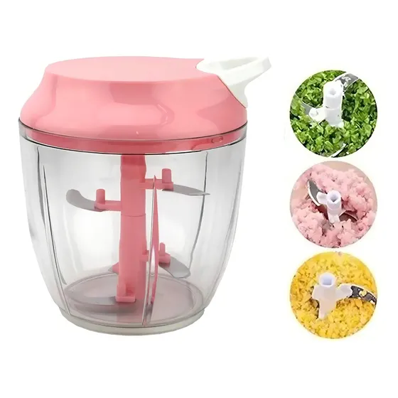 Processador Alimentos Alhos Legumes Manual 5 Laminas 900ml Inox Grande Cebola
