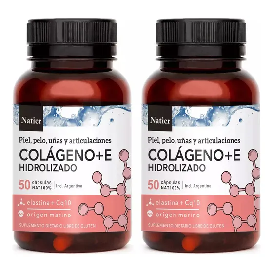 Natier Pack X 2 Colágeno + Coq10 + Vitamina E X 50 Capsulas