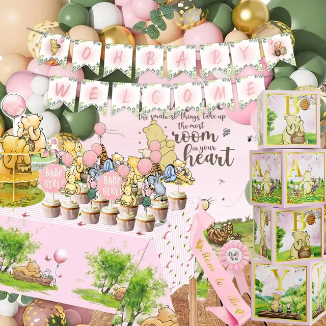 Kit De Decoración Para Baby Shower B4b3e Classic Winnie Pink