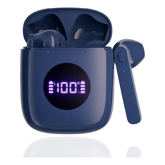 Audífonos Inalámbricos Occiam N7 In Ear 50h Batería Cancelación De Ruido Hi-fi Bajo Pantalla De Carga Conexión Rápida Control Con Un Botón Iseño Ergónomico Ipx7 Color Azul
