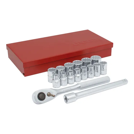 Juego De 17 Dados Y Matraca C/extension 3/8 52218 Urrea