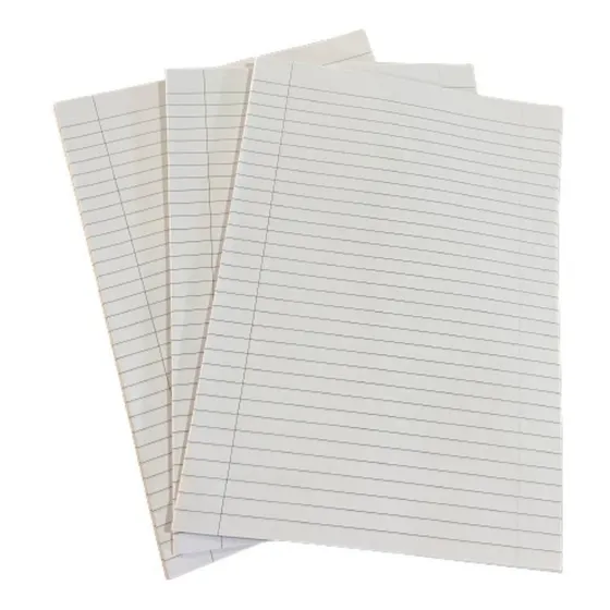 Papel Almaço Pautado A4 Com Margem 100 Folhas Com Pauta Cor Branco