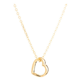 Collar De Corazón En Chapa De Oro, Collares De Moda Collar De Corazón En Chapa De Oro, Collares De Moda