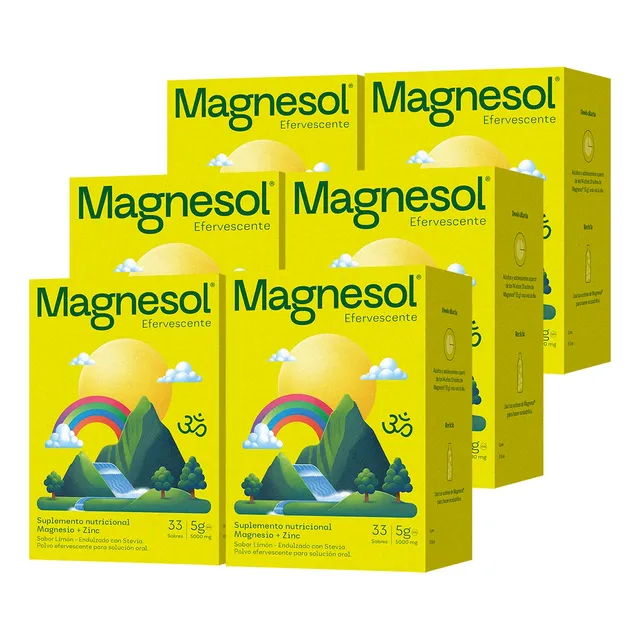 6pack Magnesol Limón X 33 Sobres