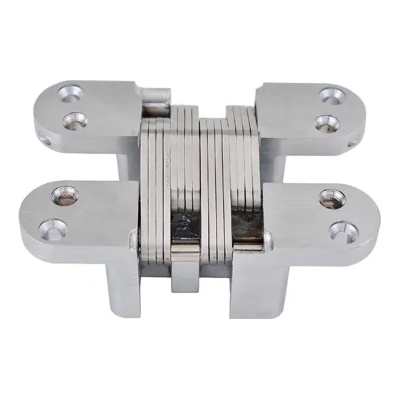 Bisagra Invisible Oculta Para Puerta 40mm Cromo Satín