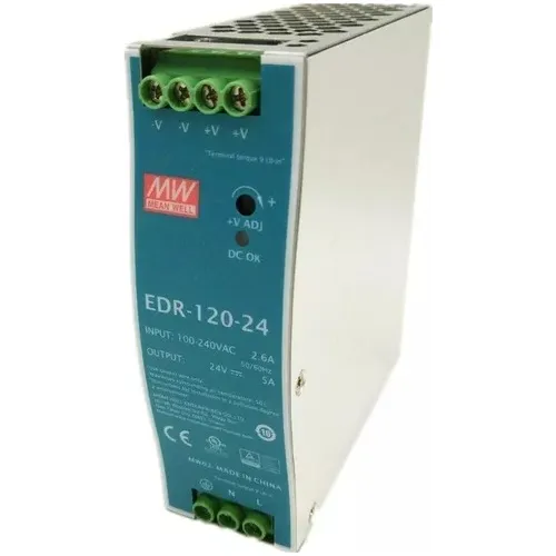 Fuente De Poder Edr-120-24 Mean Well, 120w: 24vcd 5a 