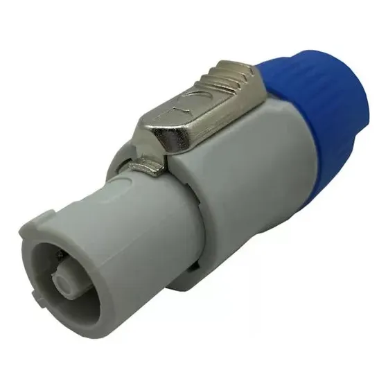Ficha Powercon Artekit Macho A Cable Blanco-azul 3 Contactos