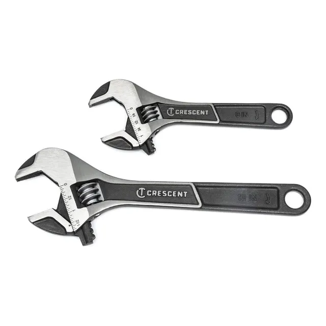 Juego De Llave De Llave Ajustable Crescent De 2 Piezas De |