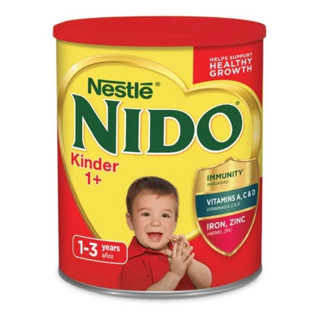 Leche de fórmula en polvo sin TACC Nestlé Nido Kinder 1+ en lata de 1 de 2.2kg - 1 a 3 años