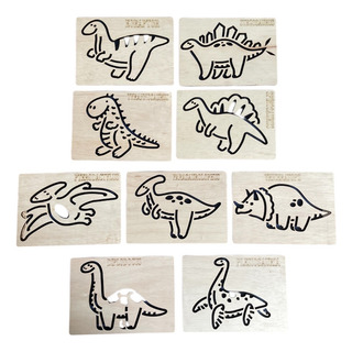 Plantillas Para Dibujar Con Animales Dinosaurios Madera 9 Pz Plantillas Para Dibujar Con Animales Dinosaurios Madera 9 Pz
