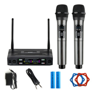 2 Micrófono Inalámbrico Profesional Karaoke Uhf Con Receptor 2 Micrófono Inalámbrico Profesional Karaoke Uhf Con Receptor