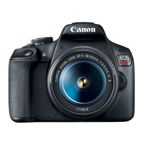 Canon EOS Rebel Kit T7 + lente 18-55mm IS II DSLR color  negro