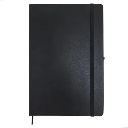 Caderneta de Anotação A5 Executiva Tipo Moleskine Couro Sintético