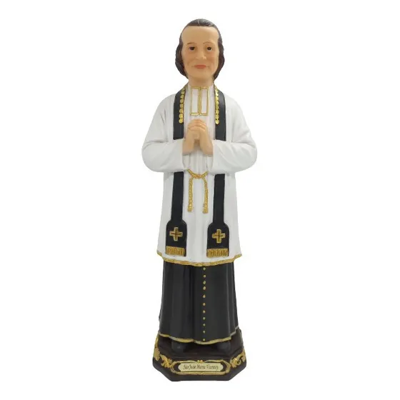Imagem São João Maria Vianney 30cm Resina Importada 