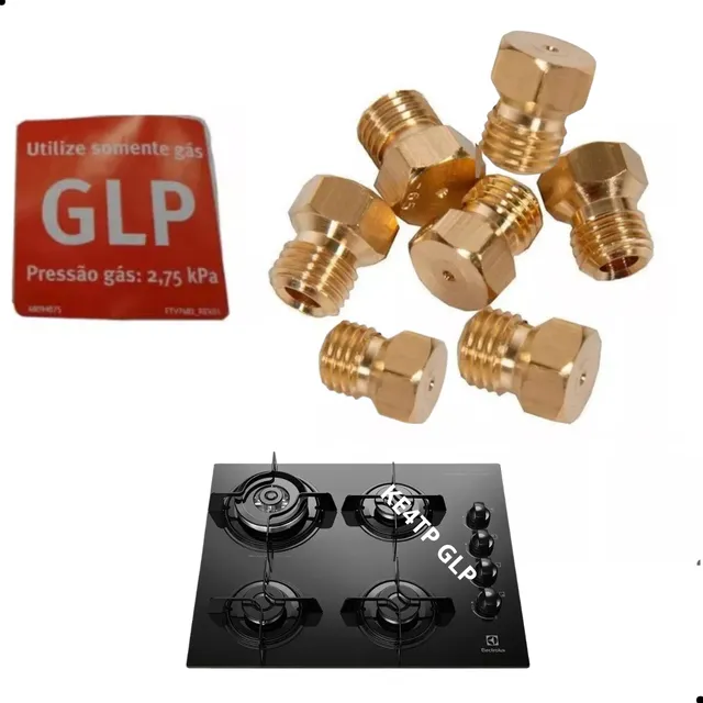 7x Bico Injetor Cooktop Electrolux Ke5tp/td Ke4tp Gás Gn/glp