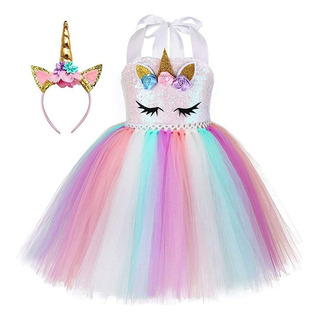 Disfraz De Unicornio Para Niñas De Tutú Arcoíris Disfraz De Unicornio Para Niñas De Tutú Arcoíris