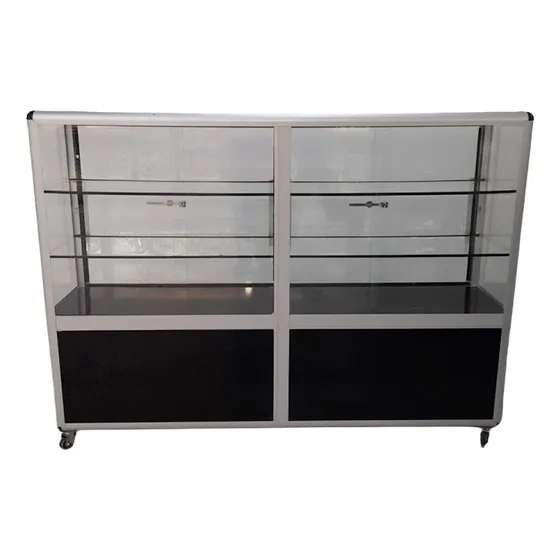 Vitrina Hermosa Vidrio Aluminio Mostrador 1,15x1,10x0,40mt 