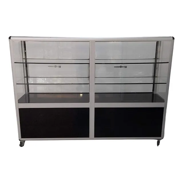 Vitrina Hermosa Vidrio Aluminio Mostrador 1,15x1,10x0,40mt 