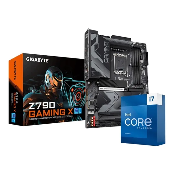 Kit Intel Core I7 13700k 13ª + Gigabyte Z790 D5 + 64gb Dd5  