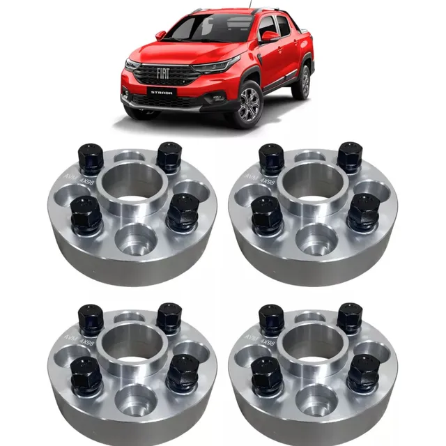 Kit 4 Espaciadores De Ruedas 32mm Fiat Strada (todos)