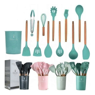 Juego De 12 Utensilios De Cocina De Silicona Antiadherente C Juego De 12 Utensilios De Cocina De Silicona Antiadherente C