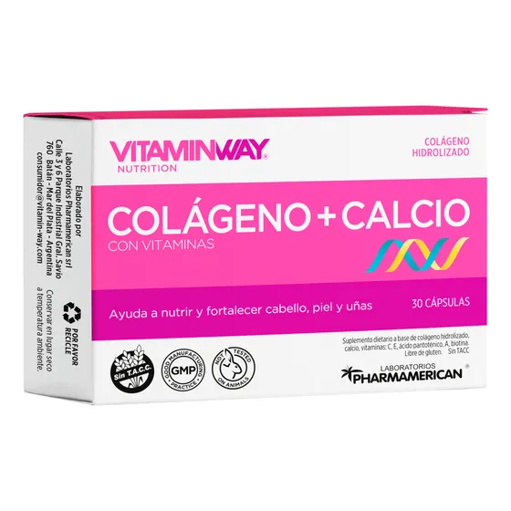 Vitamin Way Colágeno + Calcio Cabello Piel Uñas 30c