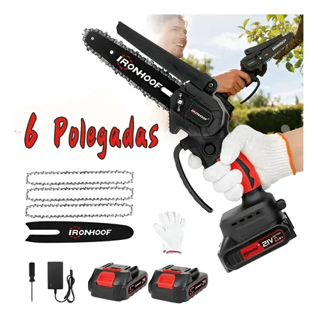 Motoserra Eletrica Brushless Sem Fio 2 Bateria 6 Pol Vermelho 110v 127 220v