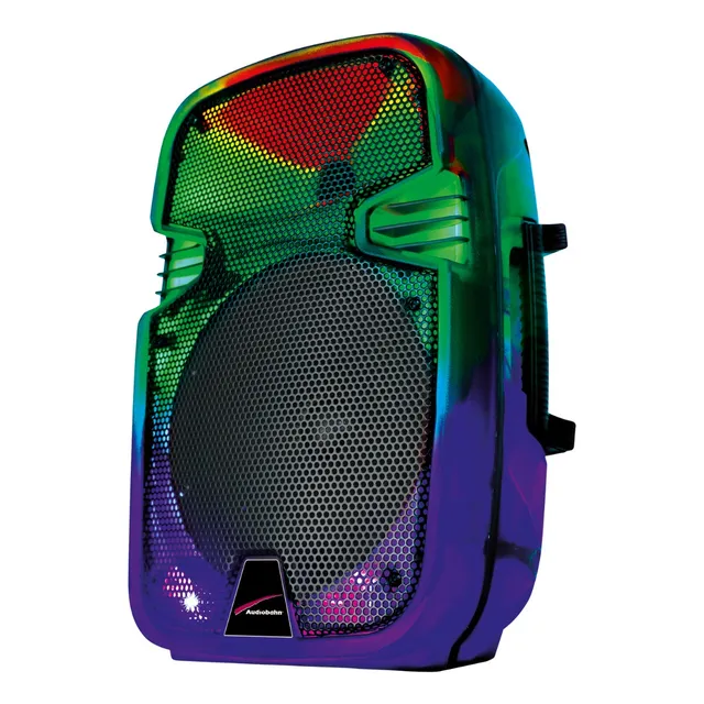 Bafle Recargable De 8 Pulgadas Full Flame Lighting Audiobahn ASG608I Color Negro