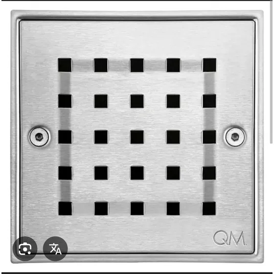 Quality Metal Desague-centro Piso Perforado Satinado 15x15