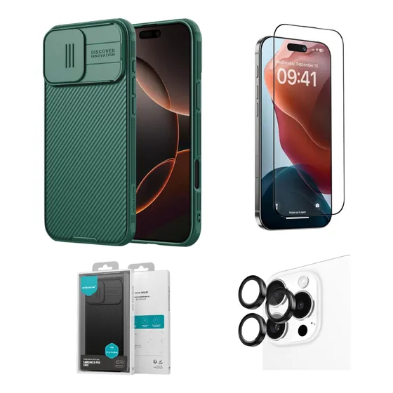 Case Nillkin Para iPhone 16 Pro Max + Mica Pantalla Y Cámara