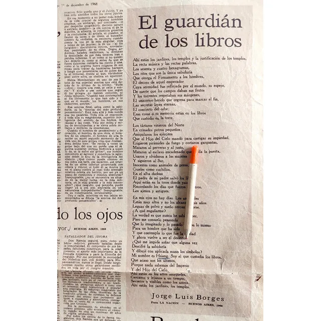 Jorge Luis Borges 1968 El Guardián De Los Libros Primera Ed.