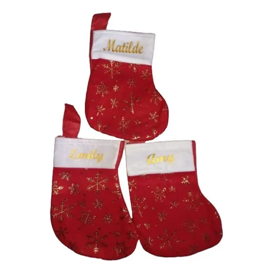3 Botas Navideñas Con Nombre Personalizado 
