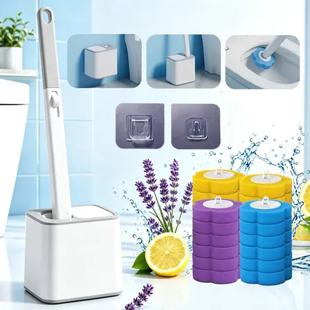 Kit Limpador De Vaso Escova Sanitária 24 Refis Descartável