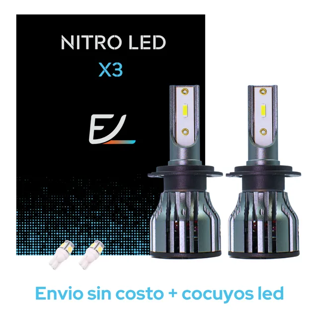 2 Bombillos Nitro Led X3 Pro Alta Potencia Luces Carro Moto