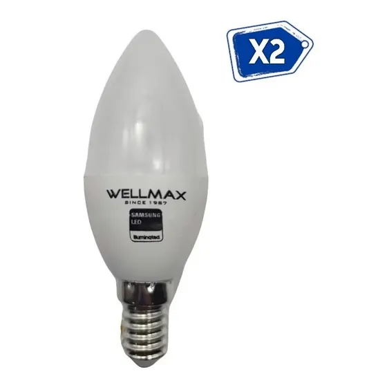 Bombillo Led Tipo Vela C37 5w E14 3000k 100/240v Wellmax  